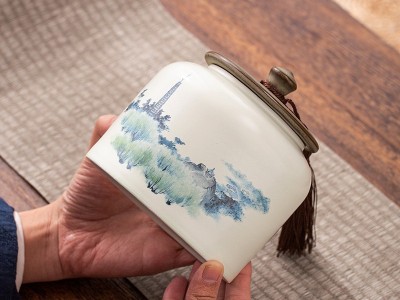 武夷岩茶大红袍茶叶礼盒装高档木纹瓷罐过年送礼年货礼品可印LOGO图3
