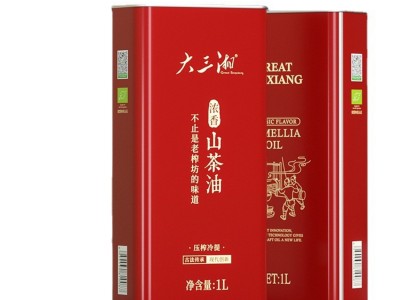 大三湘有机山茶油1Lx4瓶压榨榨山茶油 压榨一级茶籽油原料供应图5