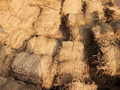 防滑防汛草帘子 绿化种植 博善 棚保温草苫子 工程防汛图1