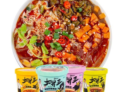 大胃王酸辣粉桶装嗨吃家重庆包邮螺蛳粉丝方便面粉丝速食整箱图3