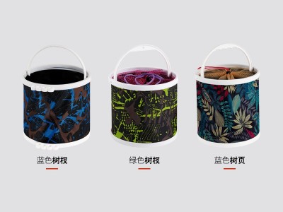 帆布折叠打水桶垂钓用品装鱼桶洗笔筒带绳小水桶户外便捷式钓鱼桶图4