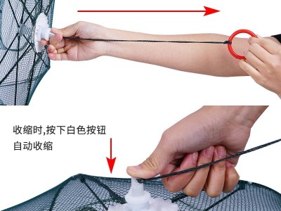 厂家批发多规格伞网鱼网鱼笼虾笼鱼网搬网折叠渔网龙虾网伞笼渔具图4