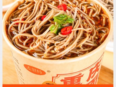 清真荞麦重庆小面私房牛肉面低脂肪非油炸面饼免煮冲泡方便速食图4
