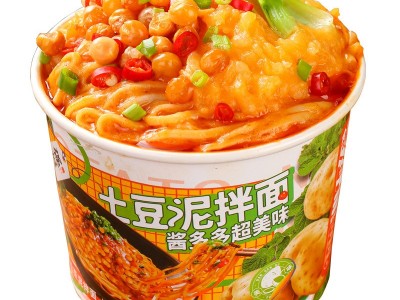 班干部土豆泥拌面免煮冲泡速食食品早餐夜宵整箱批发方便面泡面图2