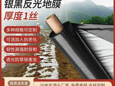 地膜薄膜农用地膜PE聚乙烯银黑膜防草种菜可打孔保温塑料农膜厂家图5