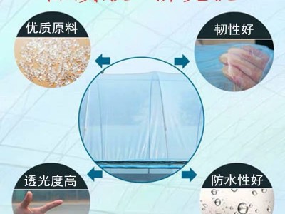 厂家直销PE透明农用塑料薄膜塑料布加厚黑白无滴膜大棚膜PO膜批发图2