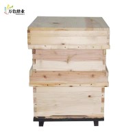 厂家直供养蜂工具意蜂杉木韩式十框双层蜂箱 跨境韩式蜂箱厂家订