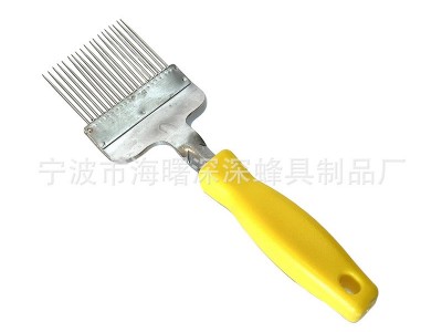 不锈钢21针塑柄直针割蜜叉多色可选 割蜜刀养蜂工具图2