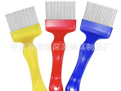 不锈钢21针塑柄直针割蜜叉多色可选 割蜜刀养蜂工具图5