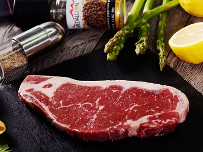 澳洲安格斯西冷牛排牛肉原切整块优质谷饲西冷牛排雪花纹理非腌制图4