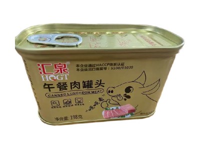 21汇泉午餐肉罐头198g*36熟食火锅三明治早餐泡面速食火腿罐头图5