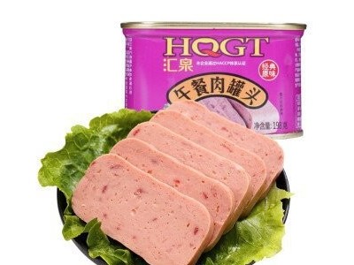 37汇泉原味午餐肉罐头198g*36熟食火锅三明治早餐泡面速食罐头图2