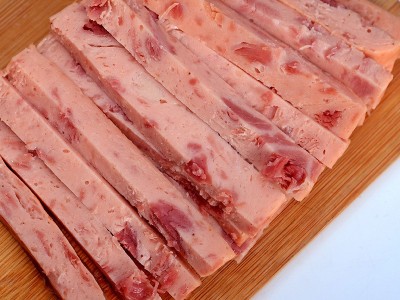 特陆【火腿午餐肉罐头】200g*36罐/箱 猪肉火腿即食应急食品批发图2