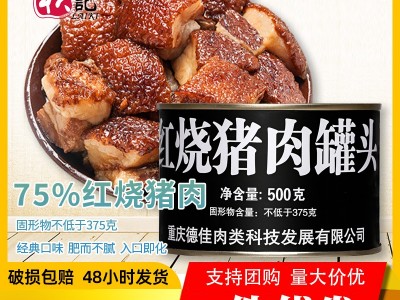 赖记红烧猪肉罐头500g户外红烧类应急储备网红特产居家旅行囤图2
