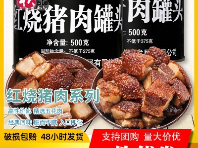 赖记红烧猪肉罐头500g户外红烧类应急储备网红特产居家旅行囤图5