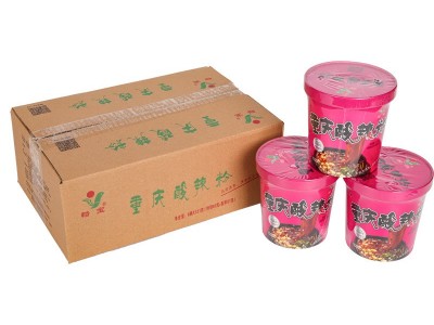 正宗红薯粉桶装重庆酸辣粉整箱网红学生夜宵冲泡速食粉非油炸批发图5