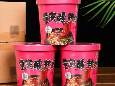 正宗红薯粉桶装重庆酸辣粉整箱网红学生夜宵冲泡速食粉非油炸批发图2