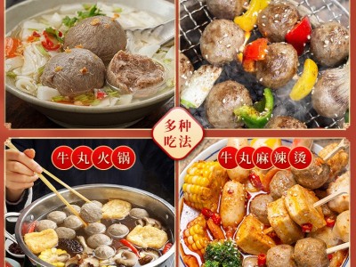 牛肉丸潮汕牛筋丸子火锅配菜烧烤串串空气炸锅食材oem图2