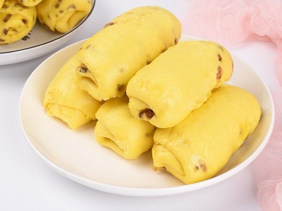 早餐半成品批发南瓜红豆卷速食速冻中式面点商用批发加热即食图2