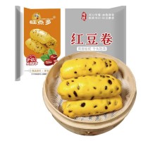 早餐半成品批发南瓜红豆卷速食速冻中式面点商用批发加热即食