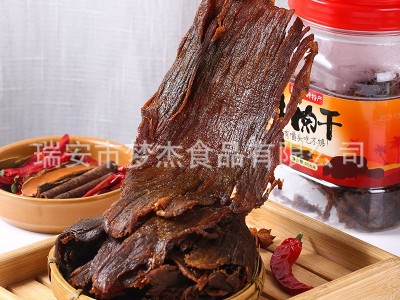 天一角牛肉干五香桶装蜜汁320g香辣偏湿手撕黑片黄牛温州湖岭图3