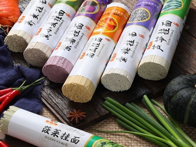 麦利源七彩面条蔬菜杂粮面条果蔬面450g*7袋营养五谷粗粮彩色面条图4