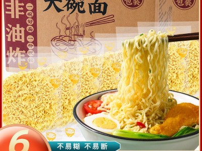 粤聚德大碗面条鸡蛋炒面专用非油炸整箱装火锅面批发方便 面面饼图3