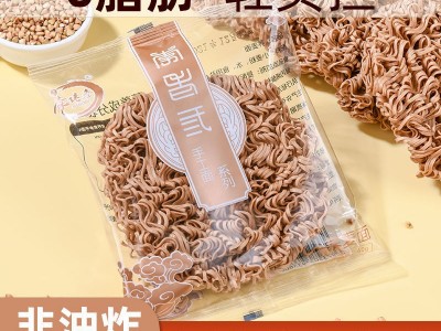 李佬叁0脂荞麦面非油炸方便面饼荞麦粗粮面条葱油拌面火锅 面批发图4