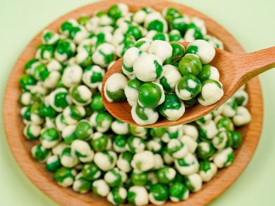 优尔原味香辣蒜香奥尔良烧烤多口味豌豆炒货休闲零食批发 5kg*2图3