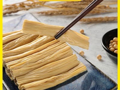豆黄金鲜腐竹厂家批发豆制品腐竹结豆皮结107g*5袋图3