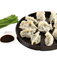 鲁海水饺韭菜鸡蛋水饺手工素馅饺子纯素食饺速冻食品煎饺早餐速食