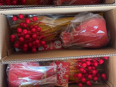麦穗干花福袋花瓶树脂客厅招财进宝钱袋子家居装饰工艺品招财摆件图3