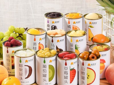 水果罐头混合装整箱多口味新鲜黄桃菠萝杨梅橘子山楂葡萄商用批发图3