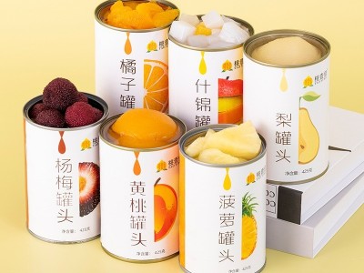 水果罐头混合装整箱多口味新鲜黄桃菠萝杨梅橘子山楂葡萄商用批发图5