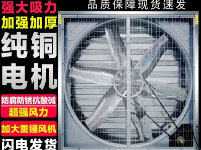 不锈钢重锤式负压风机工业排风扇强力抽风机养殖场换气扇降温设备图4