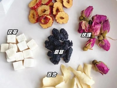 桑葚茯苓玫瑰茶山楂百合组合代用茶三角包养生茶花茶独立包 装批发图2