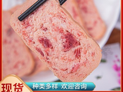 重庆山城肉多多午餐肉罐头340g家用火锅冒菜食材即食猪肉罐头批发图2