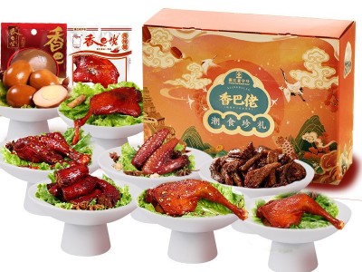 香巴佬年货大礼盒卤味零食礼包过节送礼鸡腿鸡翅卤蛋鸭腿图5