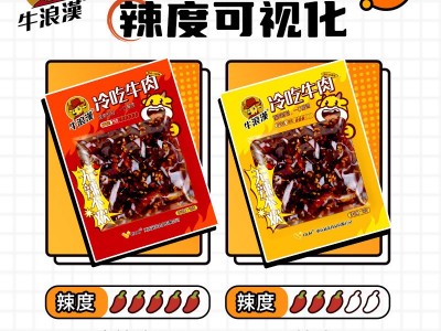 牛浪汉冷吃牛肉干58g/袋重庆四川特产小吃麻辣香辣零食定 制贴牌图2