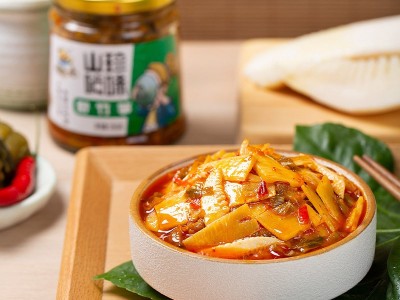 饭扫光香菌竹笋金针菇280g瓶装下饭菜榨菜酱拌饭酱小菜香菇牛肉酱图4