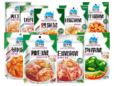 淳于府韩国泡菜100g*60袋/件拌面辣白菜爽口下饭菜酱菜酸四川泡菜图2