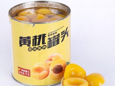 水果黄桃果之林罐头大黄桃半3公斤6罐装中西自助餐饮酒店火锅烘培图2