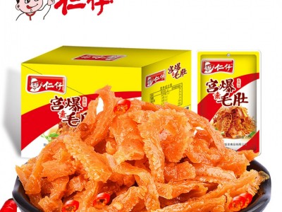 仁仔宫爆素毛肚18克30包麻辣食品魔芋爽办公室小吃零食超辣批发图3