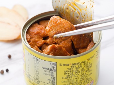 古龙罐头五香肉丁罐装厂家直供配料猪肉粒泡面搭档超市批发142g图3