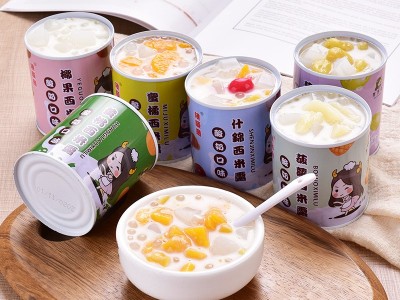 整箱实惠装6罐装水果罐头酸奶西米露六种口味厂家直销代发图3