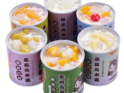 整箱实惠装6罐装水果罐头酸奶西米露六种口味厂家直销代发图5