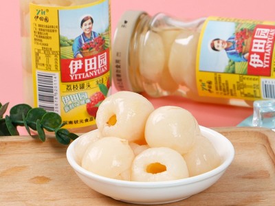 伊田园荔枝罐头260gX4瓶 新鲜糖水零食水果罐头果肉饮品奶茶原料图4
