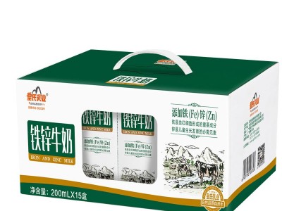 皇氏乳业铁锌牛奶乳品小孩营养早餐奶甜味牛奶200ml*15盒整箱装图5