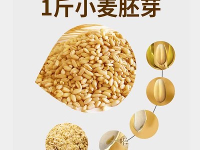 小麦胚芽高纤富硒熟小麦胚芽片无蔗糖即食免煮早餐代餐营养谷物图1