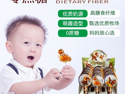巧克力棒棒糖批发卡通恐龙儿童零食造型糖果朱古力礼盒装脆脆棒图2